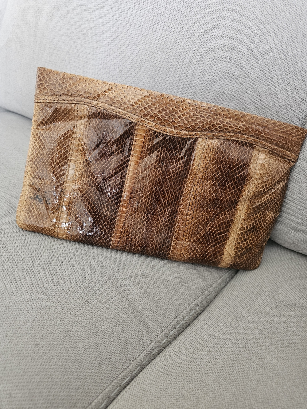 Clemente, Vintage 80s Snakeskin Clutch